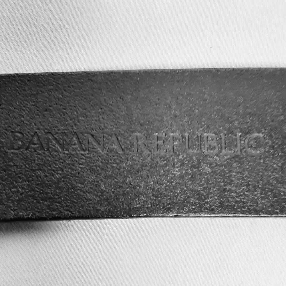 Banana Republic Womens Black Genuine Italian Leather Wide Belt Size Small